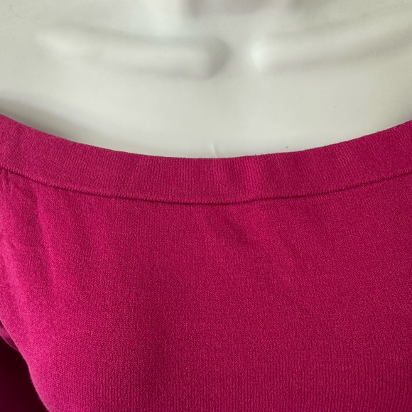 Ann Taylor Off-Shoulder Magenta Sweater - Picture 7 of 7